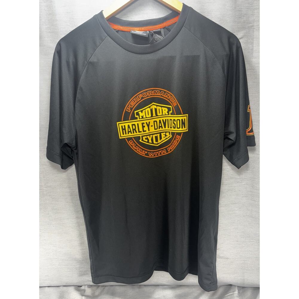 Harley Davidson Hd Performance‎ Black Men’s Short Sleeve Shirt Graphic M